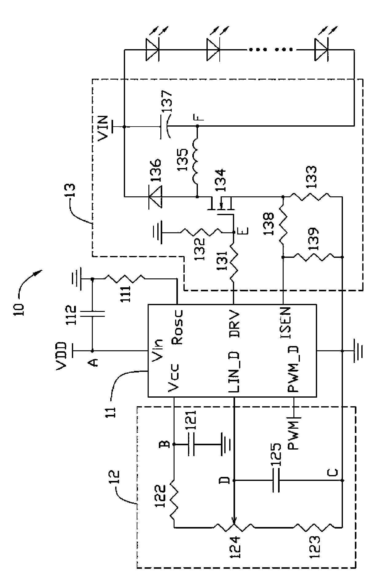 Light emitting diode driving circuit