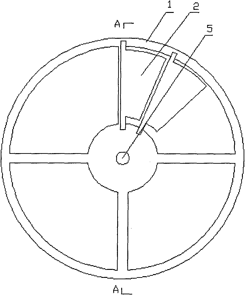 Rotary vane fan air grid with any change of wind direction