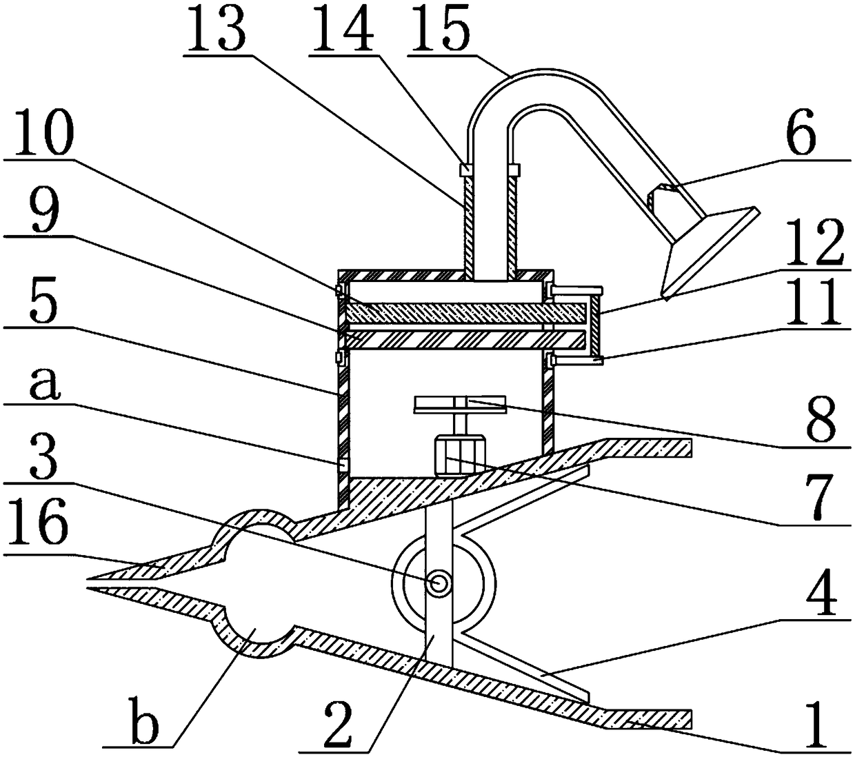 Smoke dust treatment device for welding machine