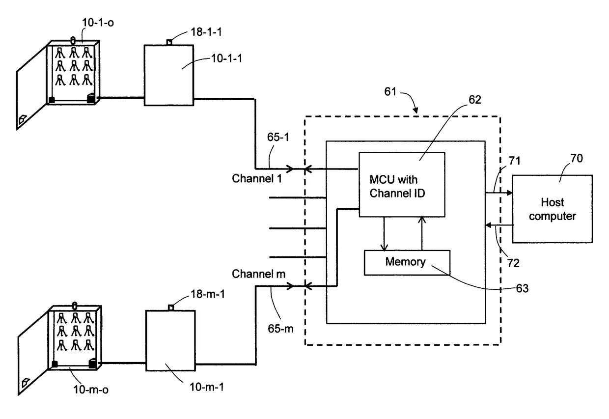 Security lock for removably suspended electronically addressable object and system