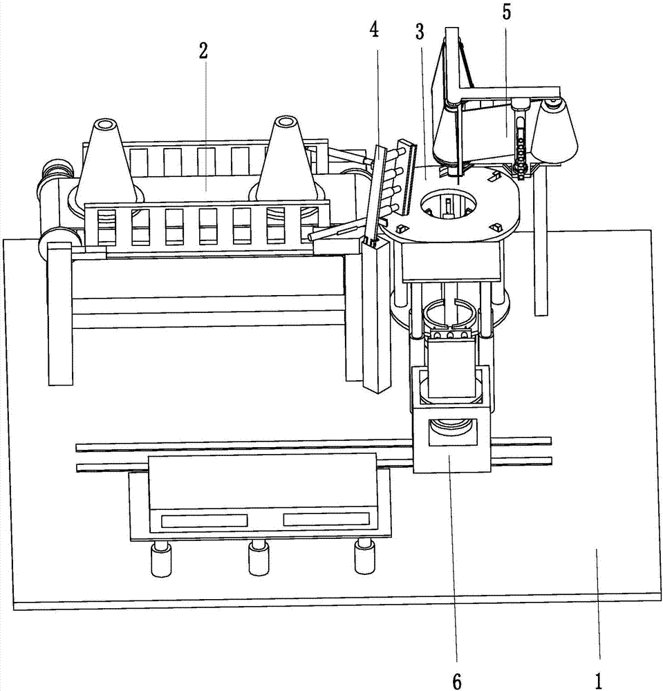 PET reflective sticker automatic sticking machine capable of automatically placing traffic cone