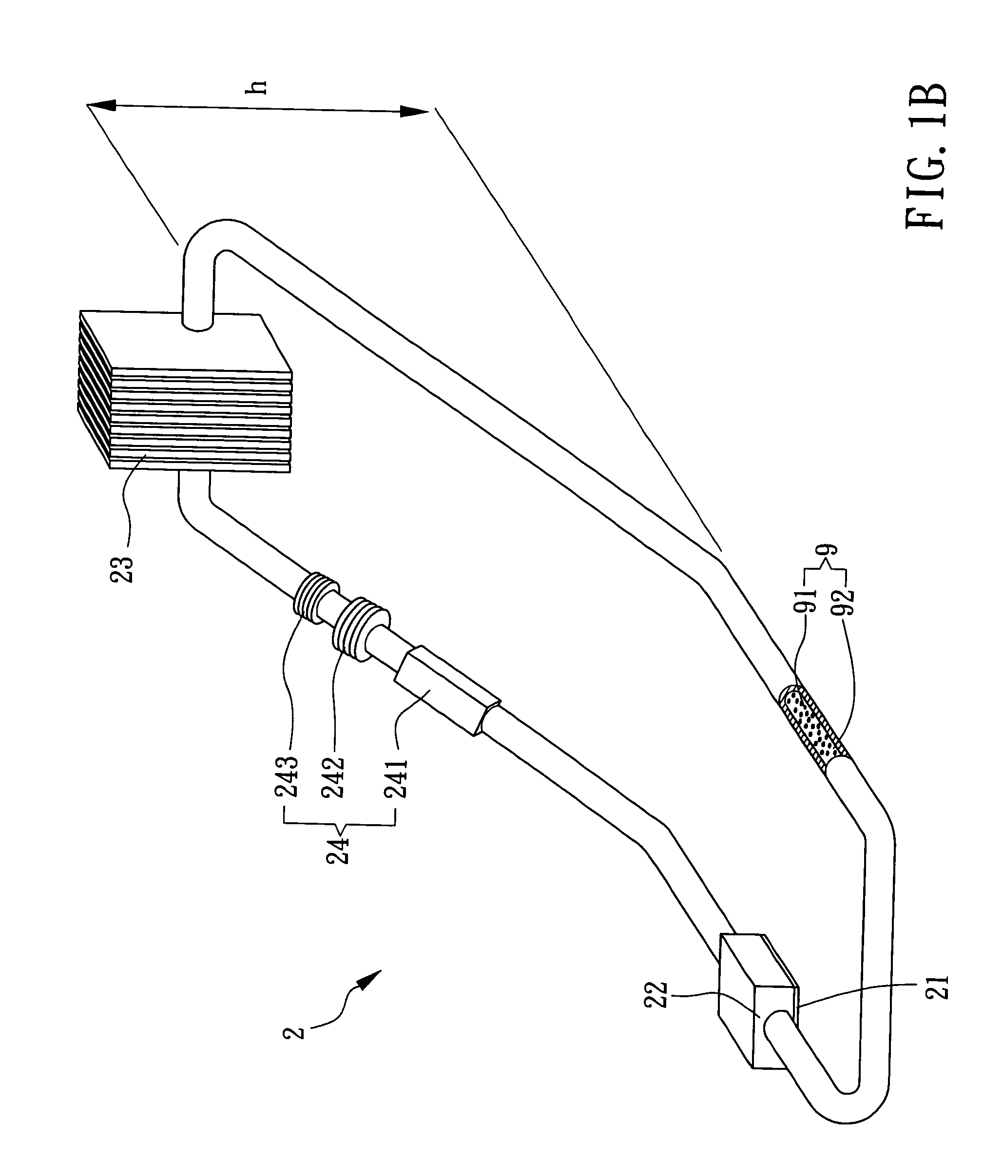 Device of micro loop thermosyphon for ferrofluid power generator