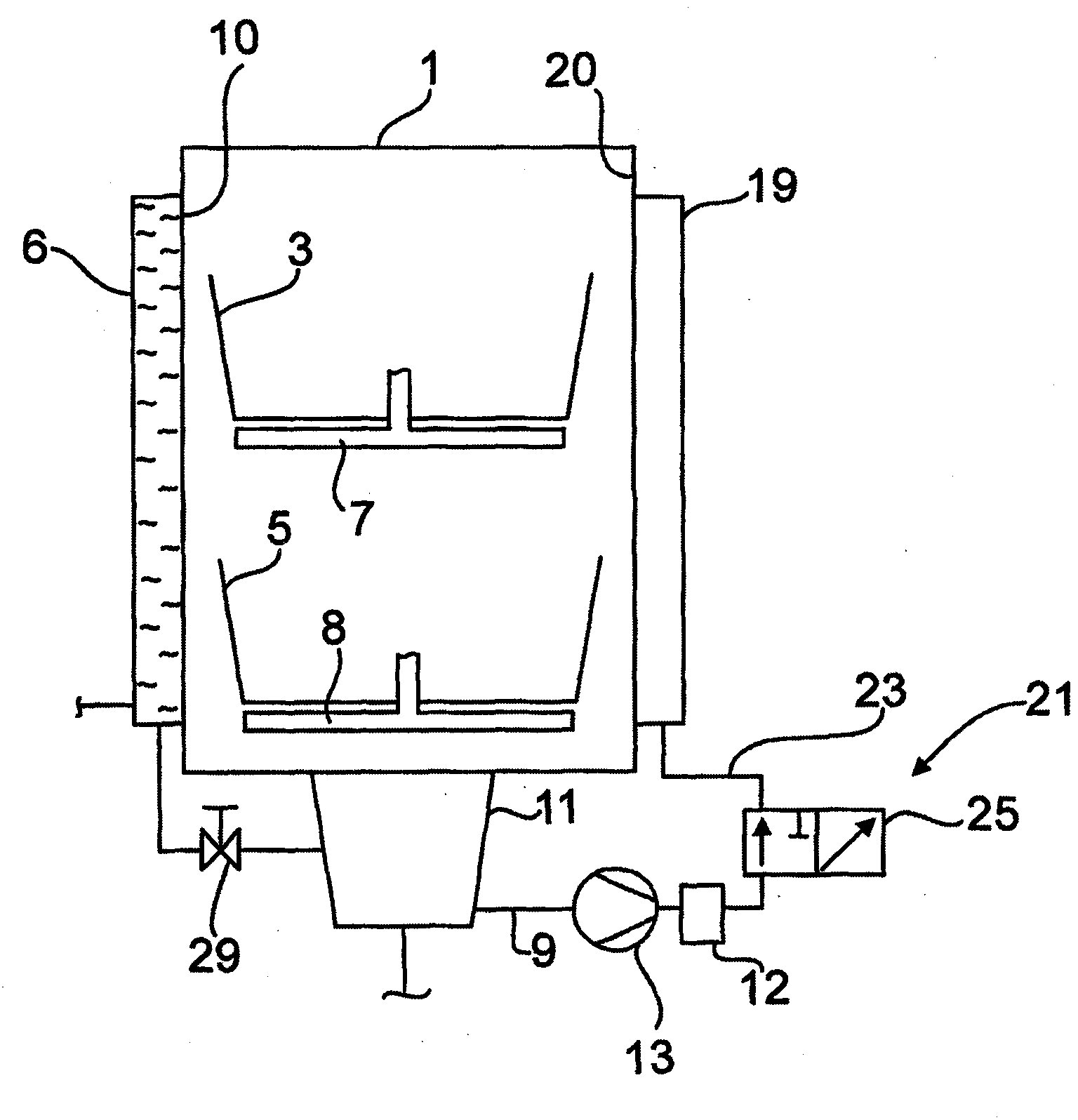 Washing method for a dishwashing machine