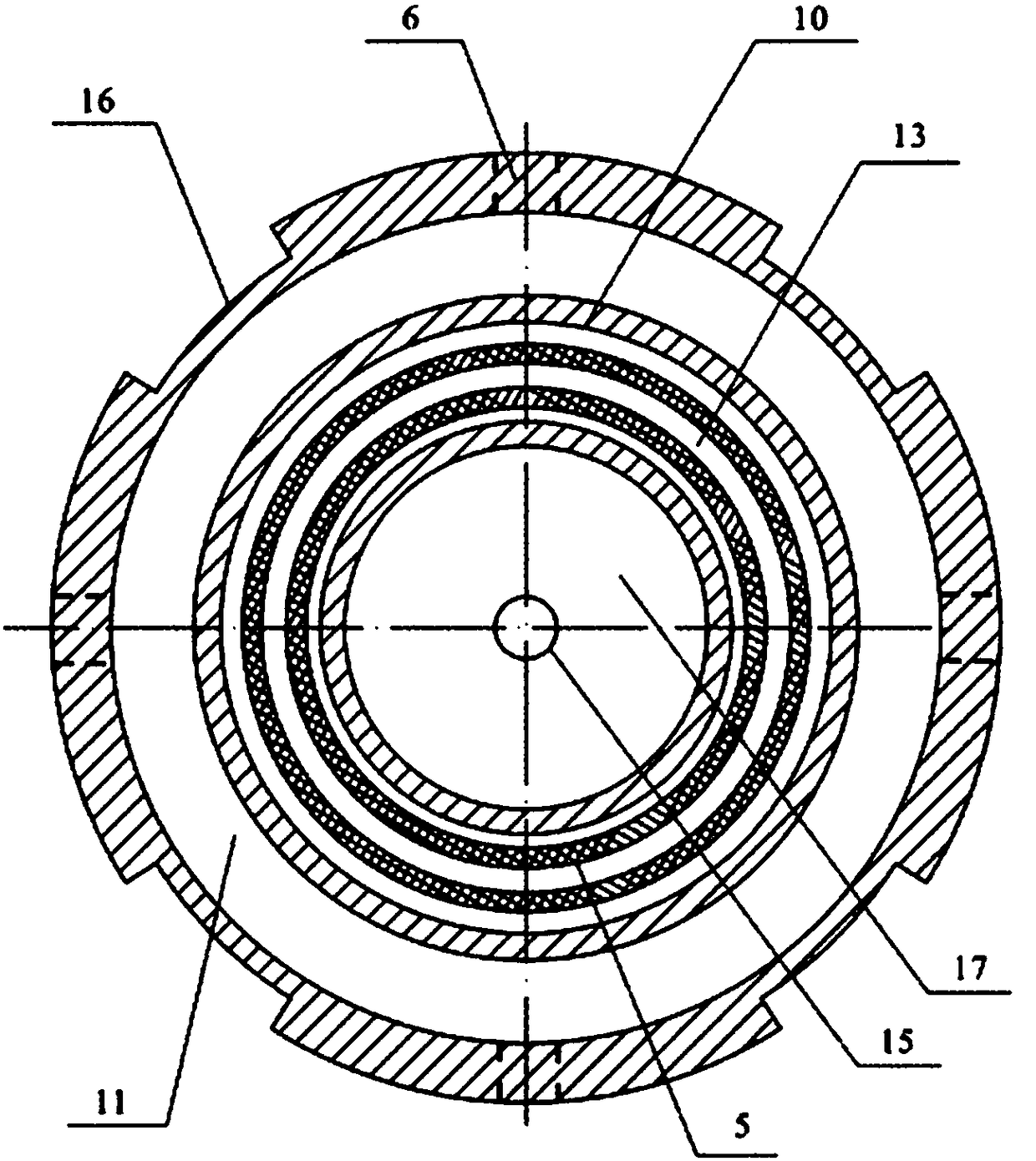 Gas drilling device and drilling method for dealing with formation water and stabilizing well wall