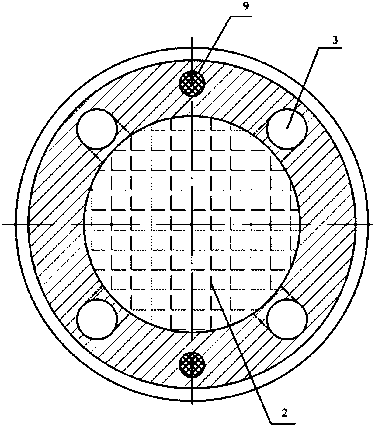 Gas drilling device and drilling method for dealing with formation water and stabilizing well wall