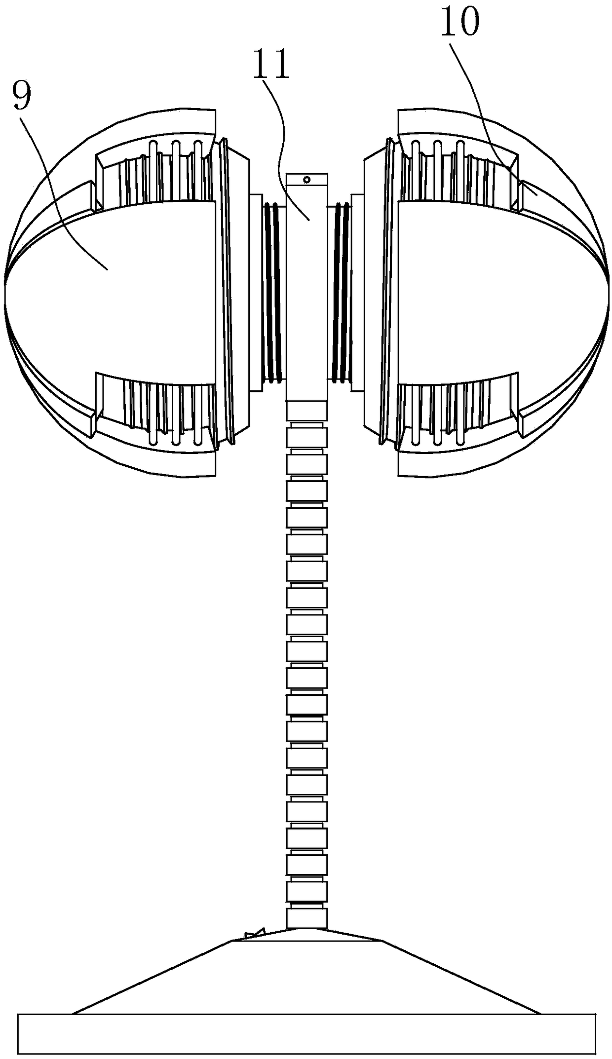 Irradiation outline size adjustable LED (Light Emitting Diode) lamp and using method thereof