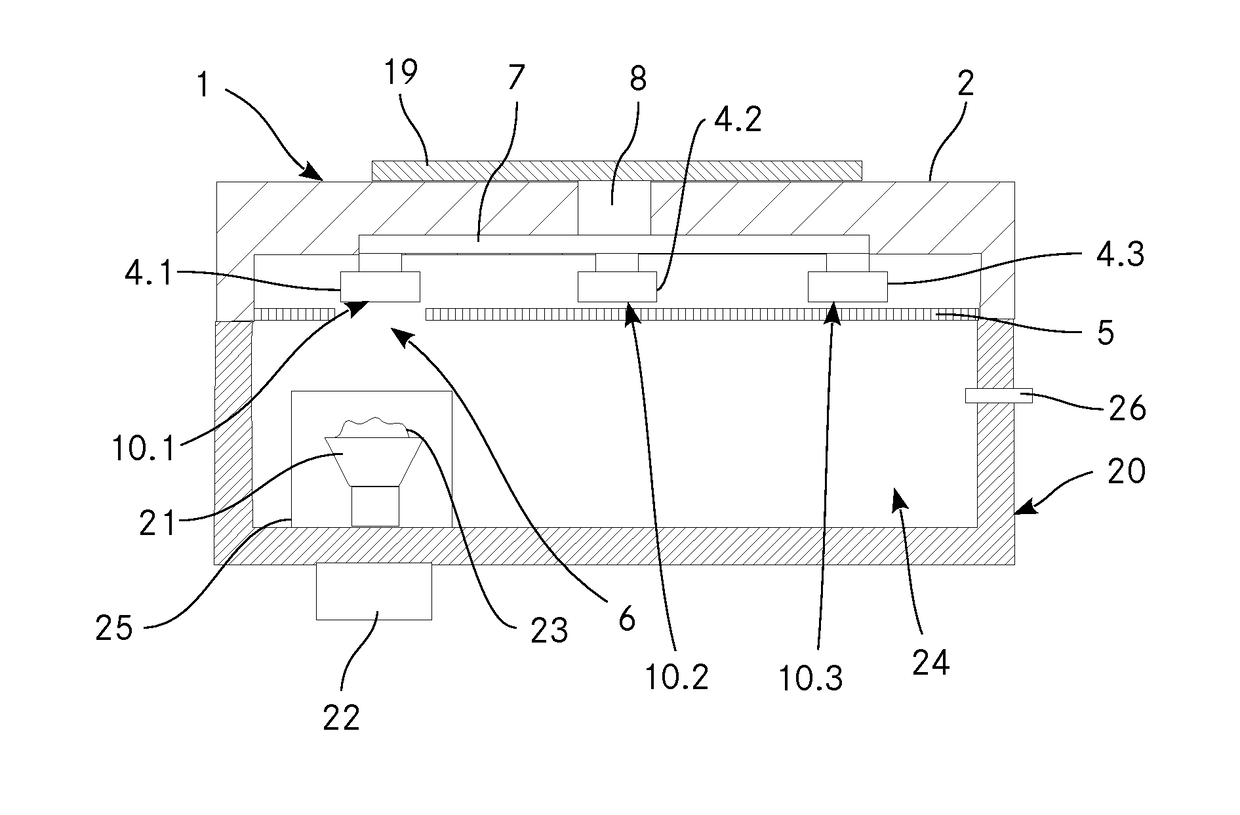 Coupling device for thermogravimetric analysis