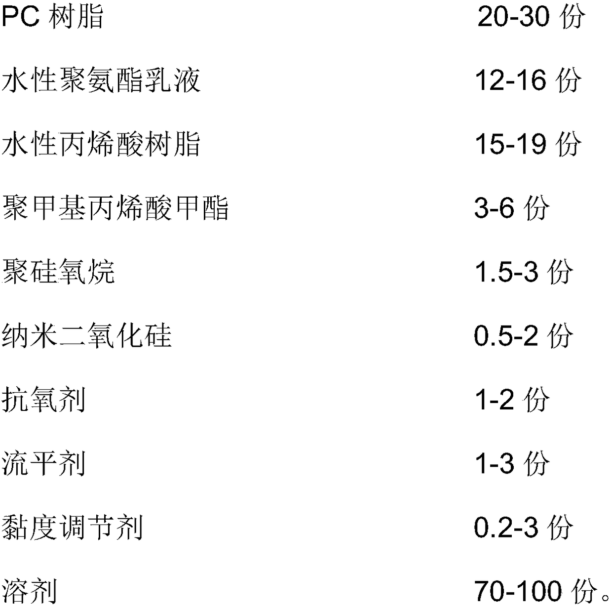 High-definition rainbow-free scratch-proof PC material protective film and preparation method thereof