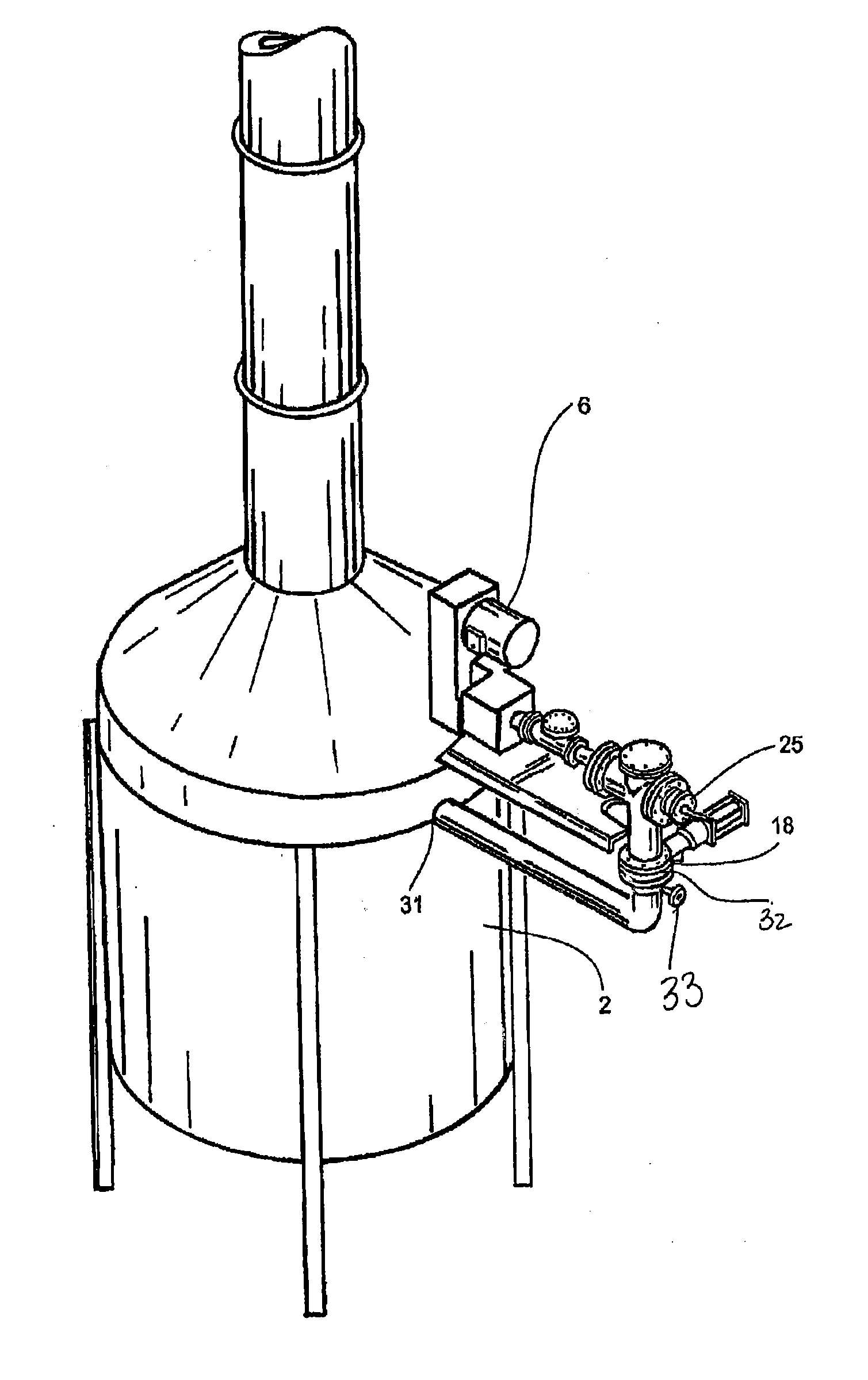 Apparatus to convey material to a pressurized vessel and method for the same