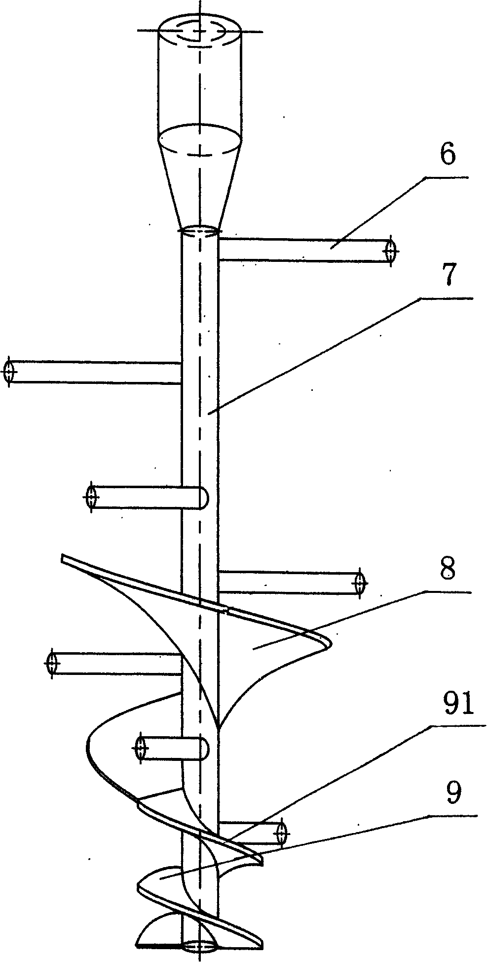 Material feeding system for granulator