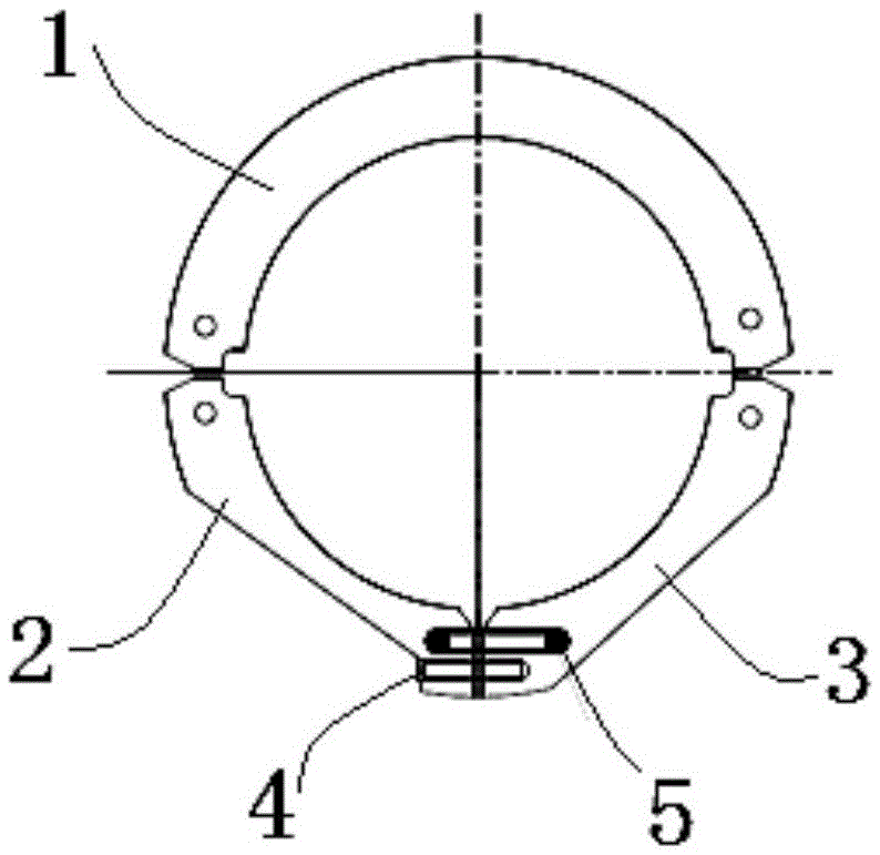 Roll bearing chock clamping ring and installing method thereof