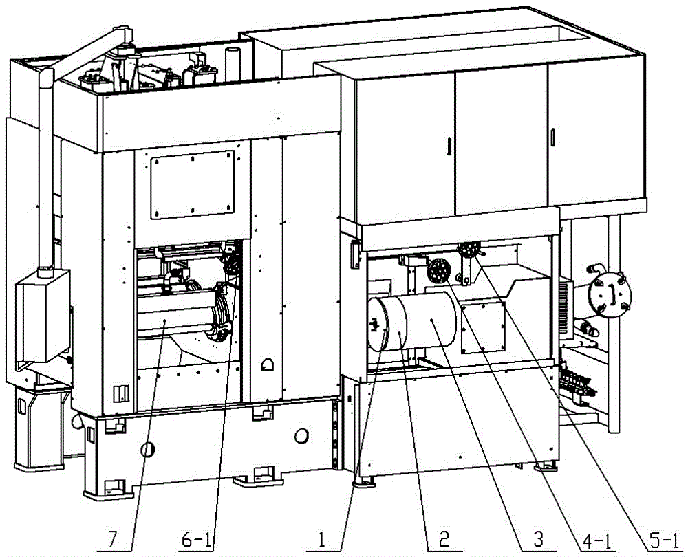 Diamond line numerical control take-up and payoff device