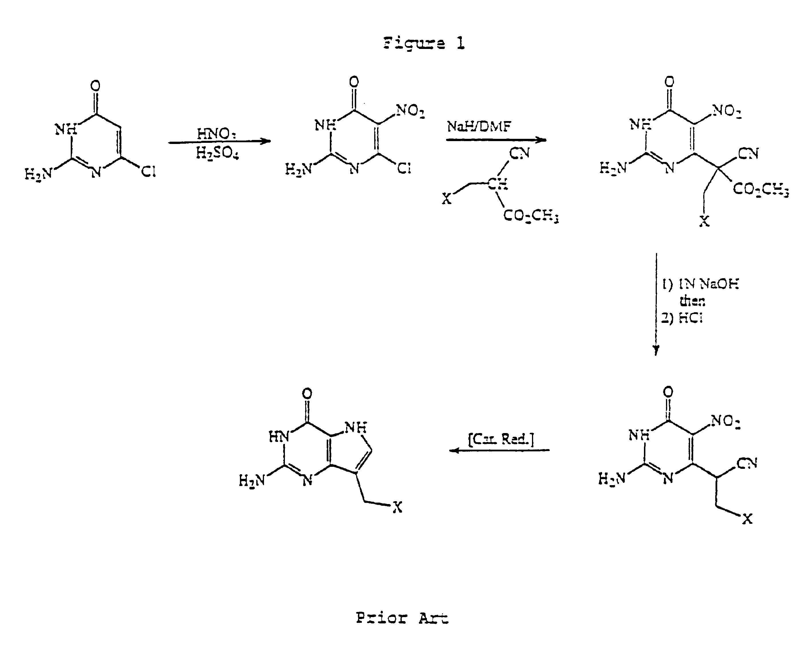 Process for the preparation of 9-deazaguanine derivatives