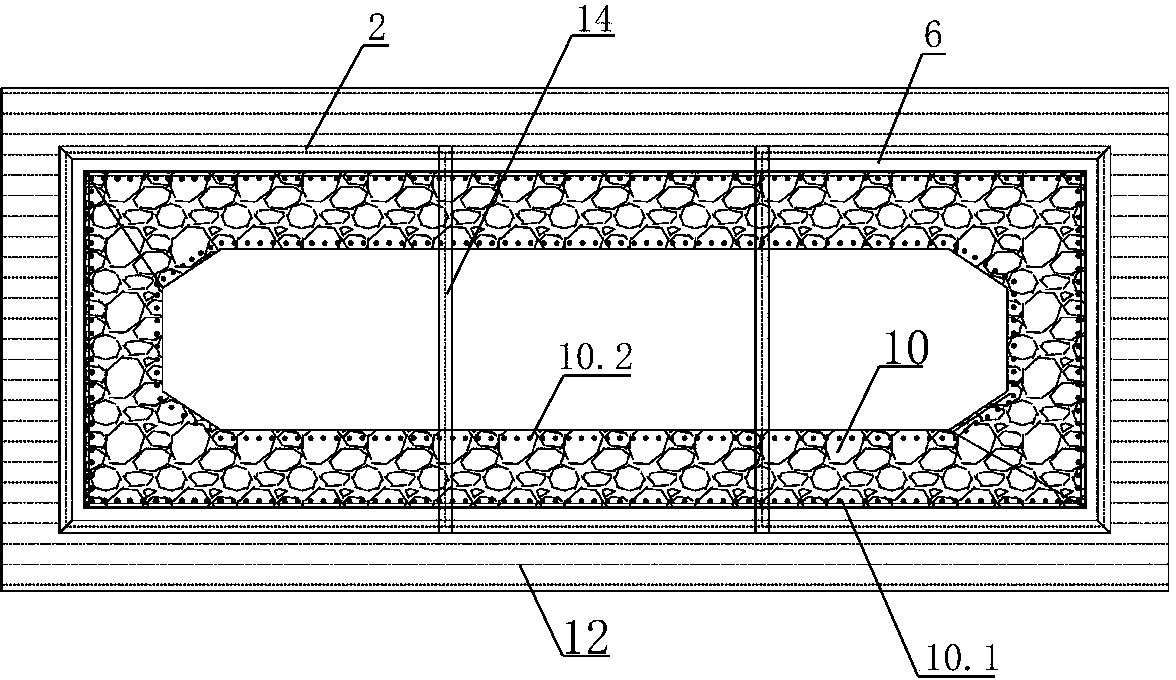 Reinforcing steel formwork supporting rack for thin-walled hollow high pier and construction method