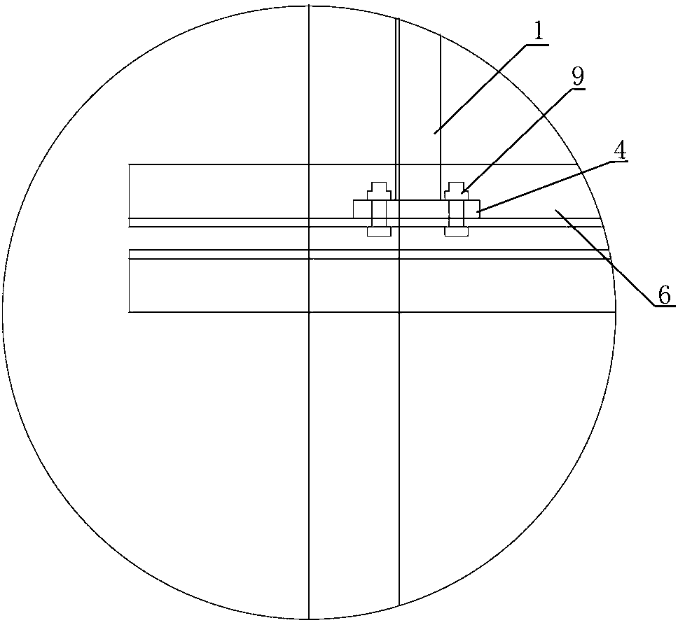 Reinforcing steel formwork supporting rack for thin-walled hollow high pier and construction method