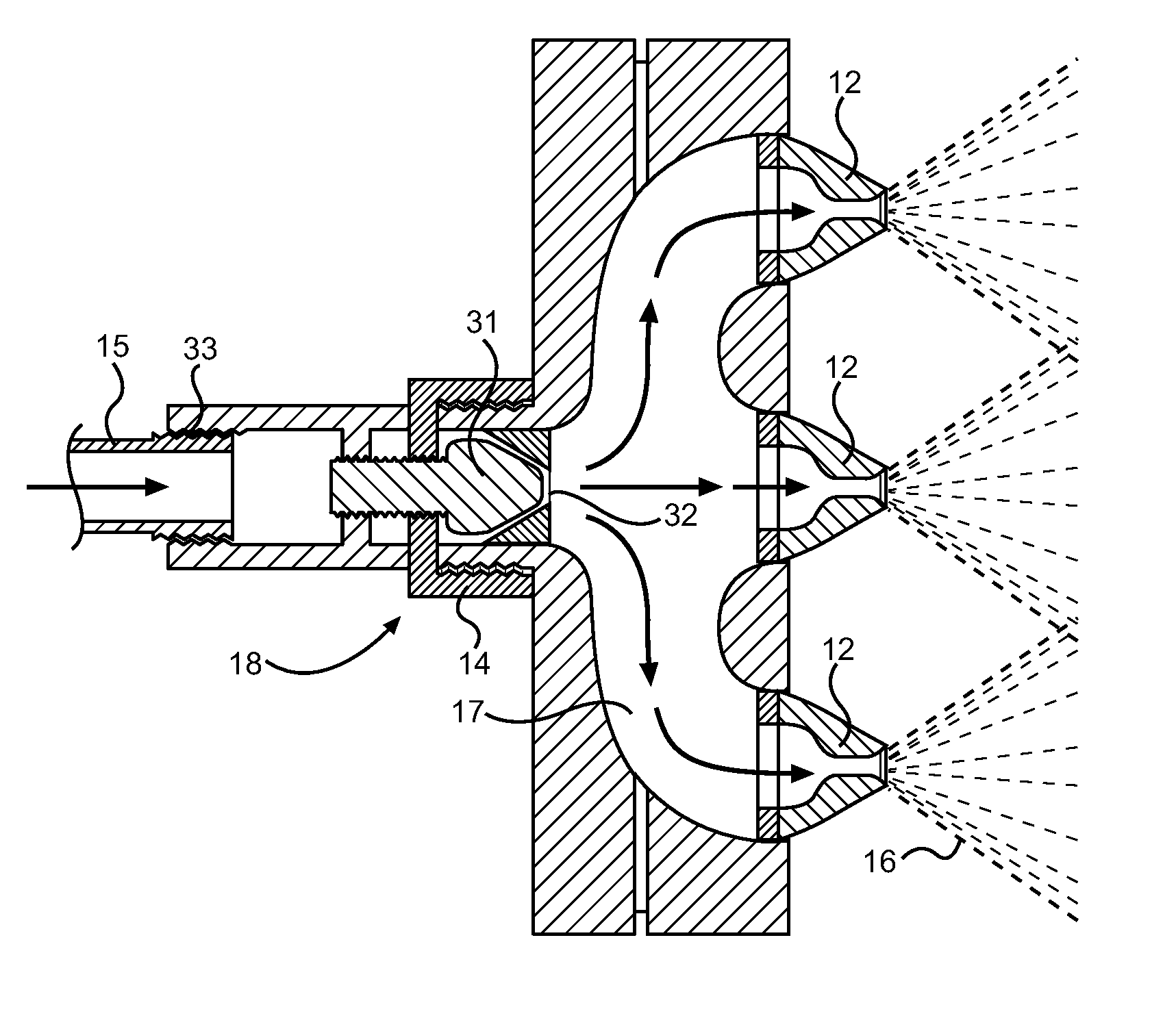 Multi-nozzle misting shower head