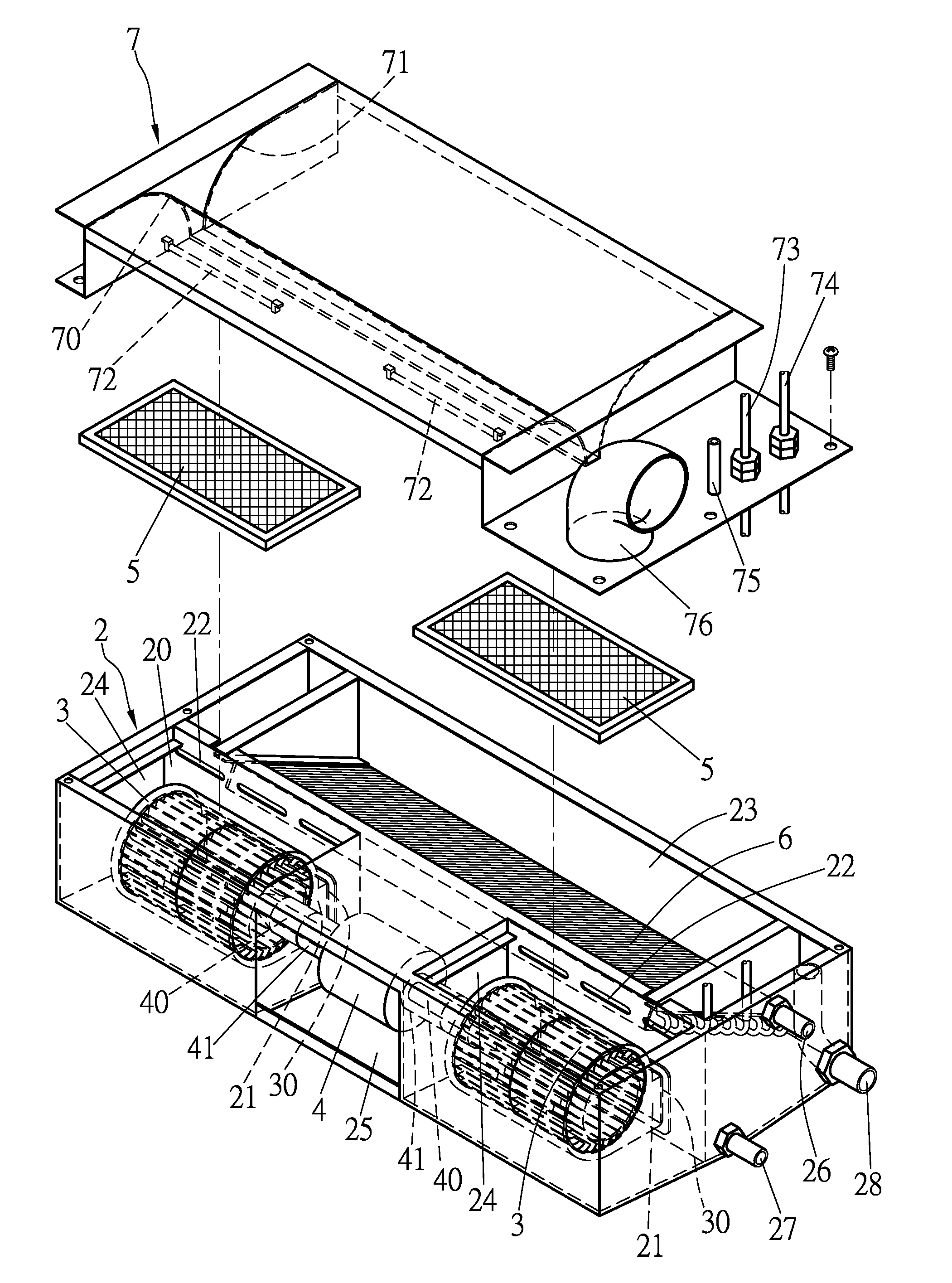 Indoor air conditioner able to carry out washing and cleaning automatically