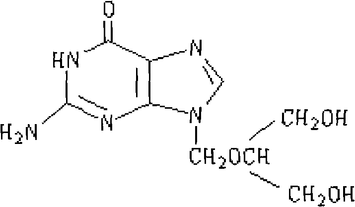 Ganciclovir freeze-dry preparation for injection and preparation method thereof