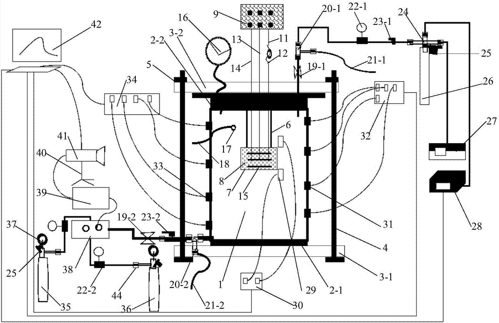 High-temperature loose coal-induced inflammable and explosive gas explosion coupling test apparatus and method thereof