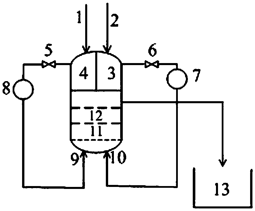 Method and device for heterogeneously catalyzing oxidation of COD in wastewater by using hydrogen peroxide