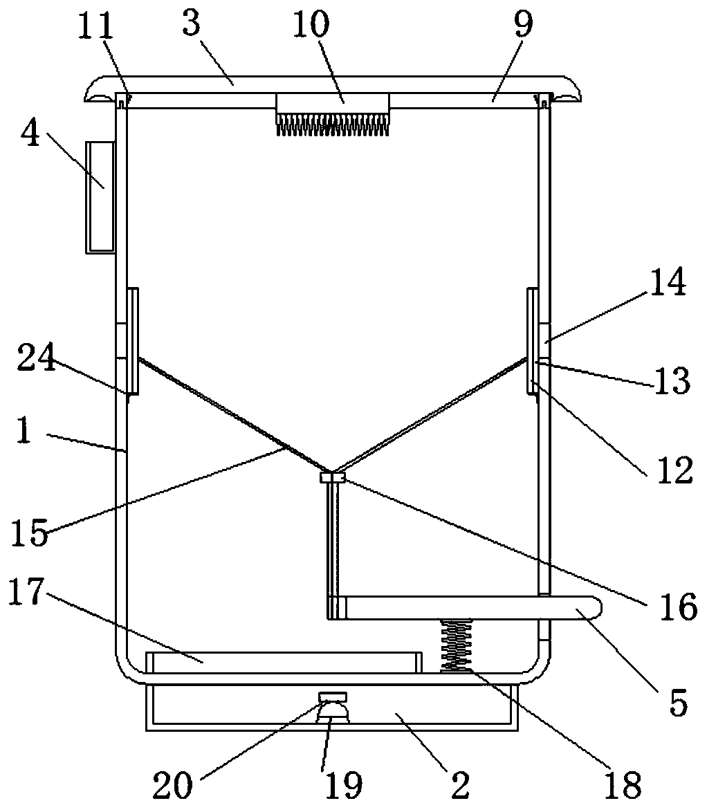 Environment-friendly garbage bin capable of preventing garbage from falling out