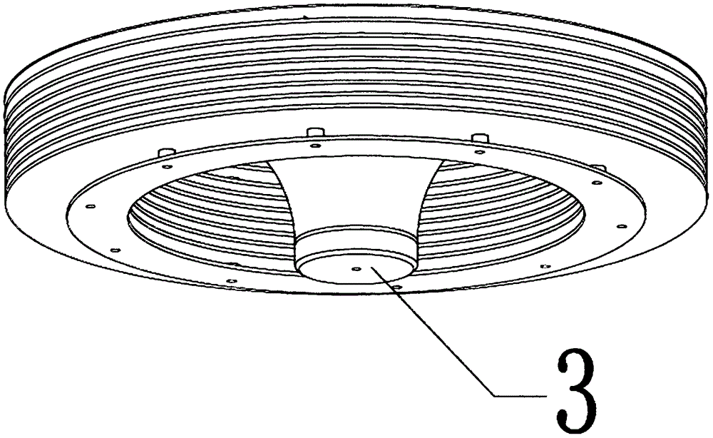 Air-suction type blade-hidden ceiling fan lamp