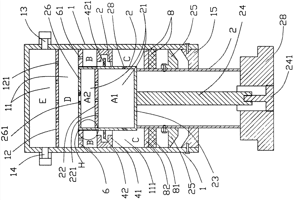 Liquid-gas coexistence type buffering device and buffering device array