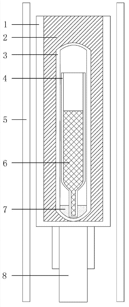 Growth device and method for phosphorus-germanium-zinc single crystal