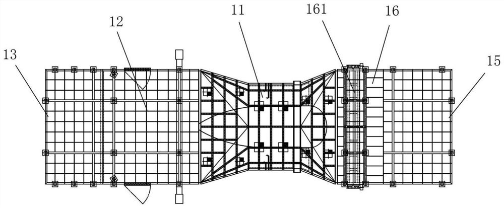 Rail train bogie snow accumulation and icing wind tunnel test system and test method