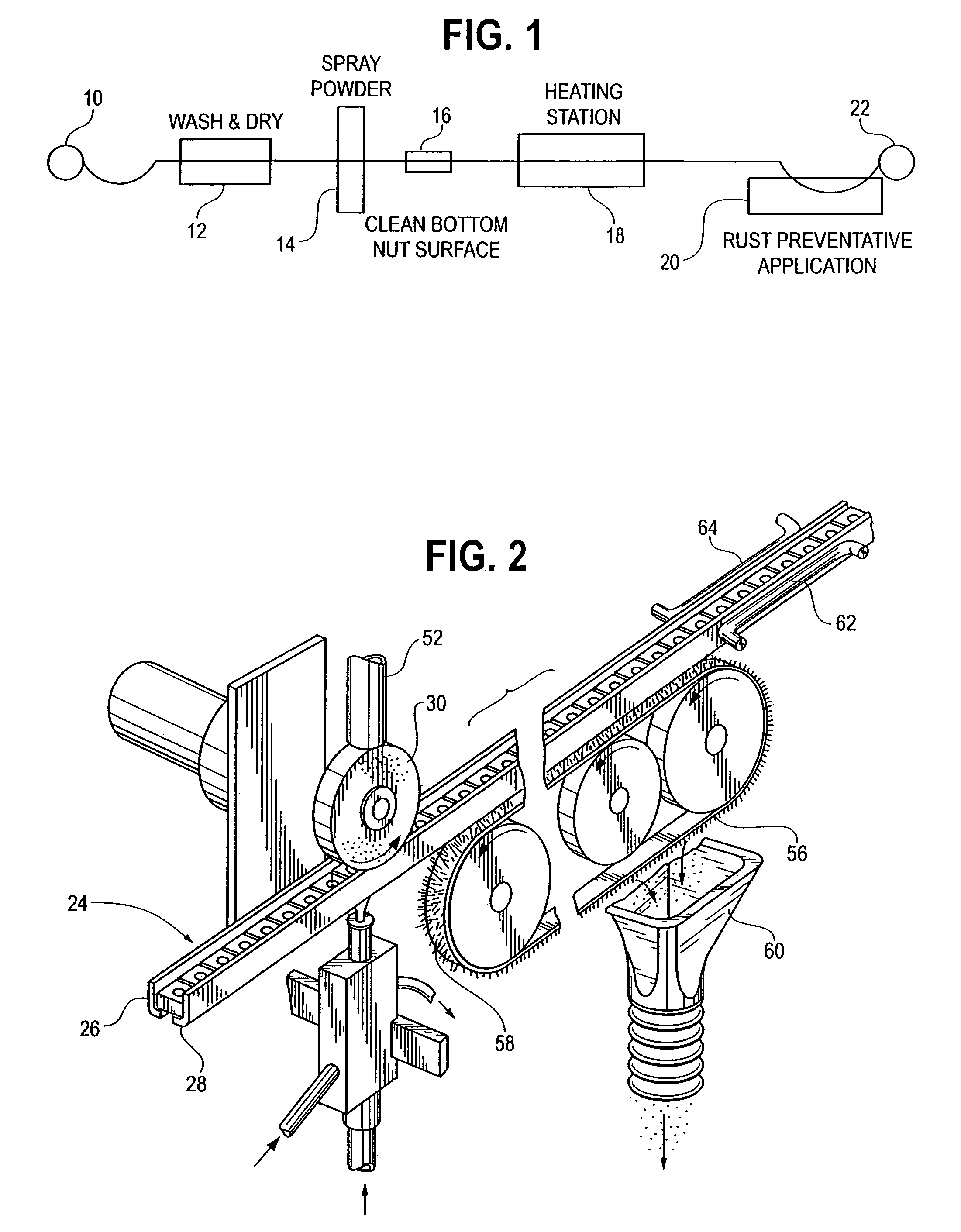 Apparatus for the application of fluoropolymer coating to internally threaded fasteners