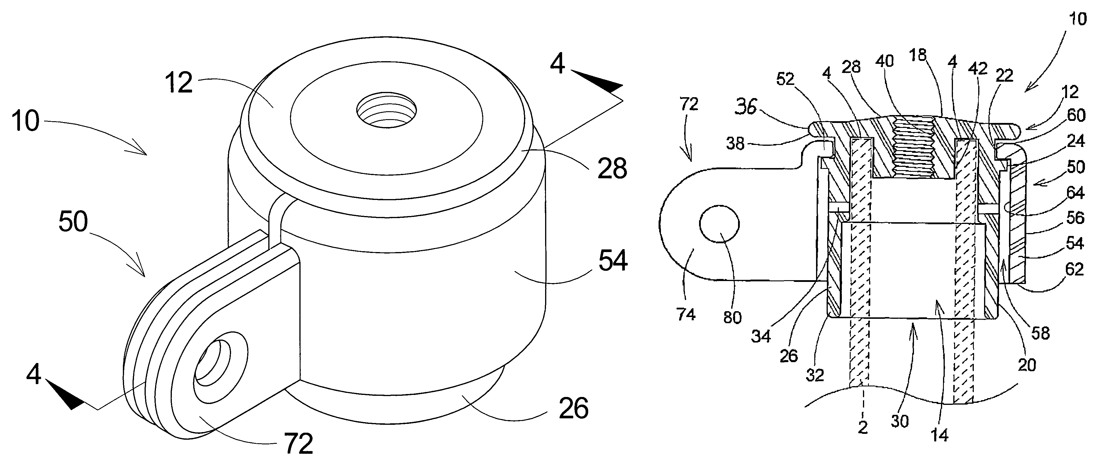 Flagpole top support bracket assembly