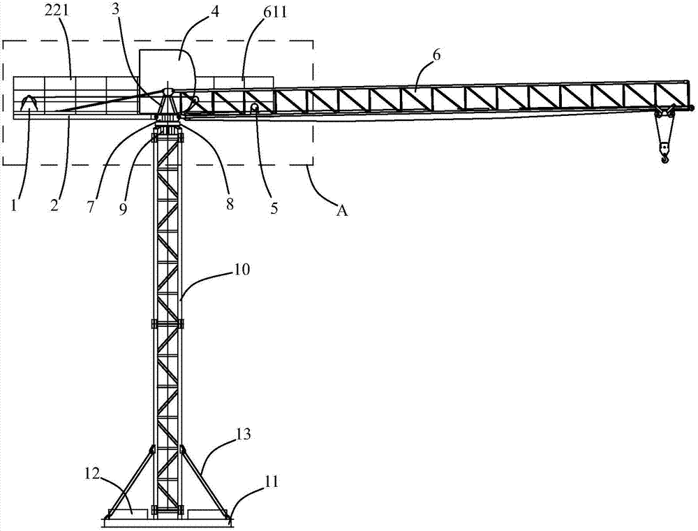 Tower type crane for teaching and exam training