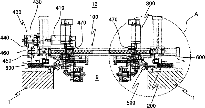 Rail type transportation apparatus