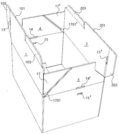 Reusable packaging box without needing tape sealing