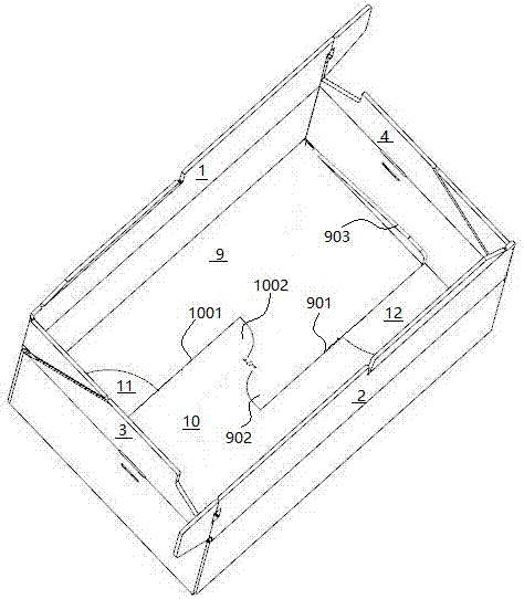 Reusable packaging box without needing tape sealing