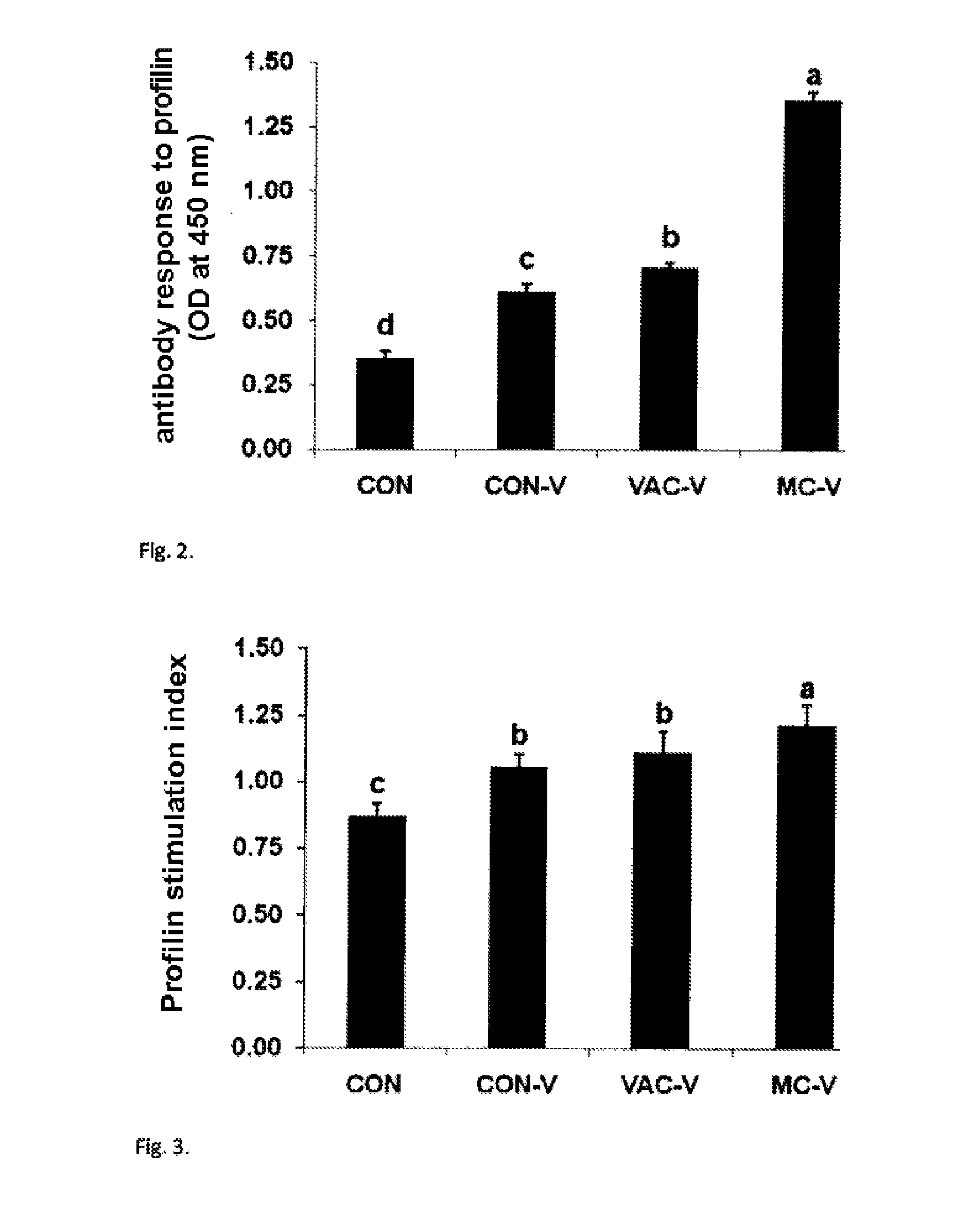 Use of a food additive based on at least one phytonutrient for stimulating vaccine immunity against apicomplexa in animals