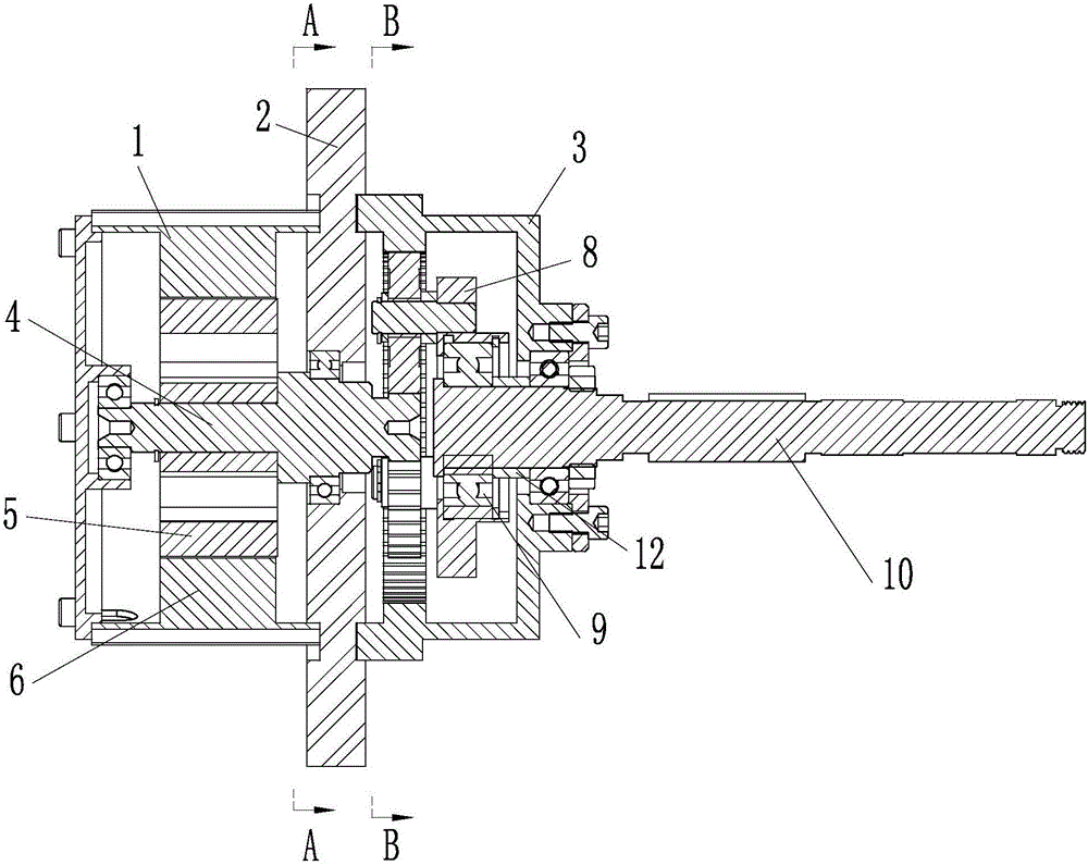 Planetary gear deceleration integrated motor