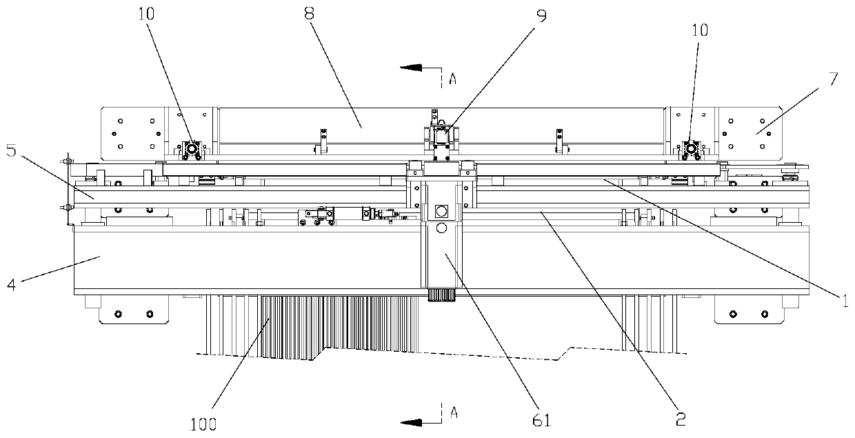 Hanging expansion rod structure and pipe expansion machine with same