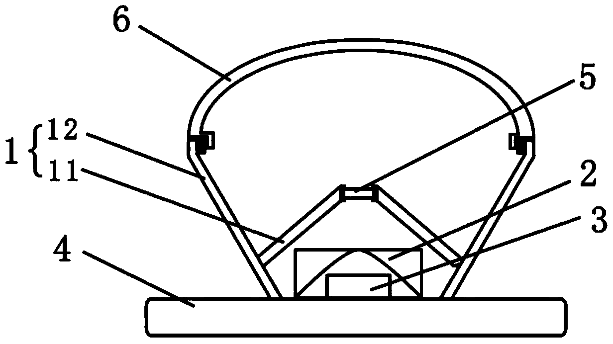 Remote fluorescent LED (Light Emitting Diode) device