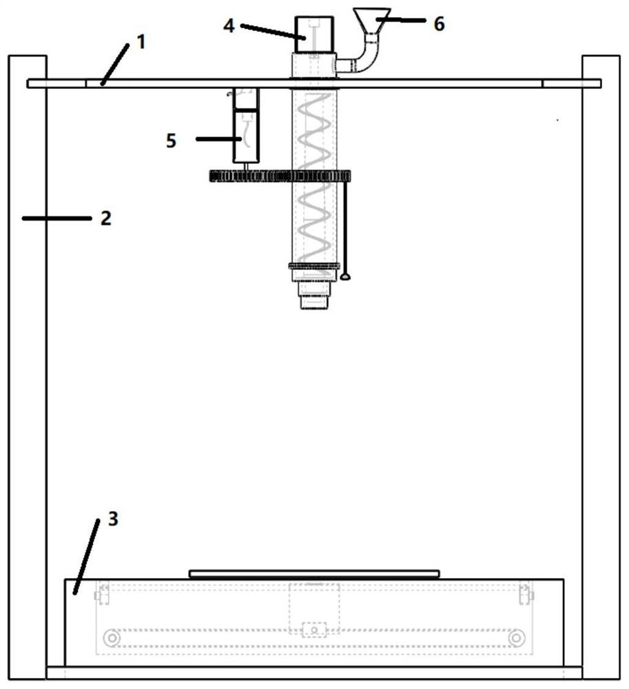 Large 3D printing device based on granule screw extruder and working method of large 3D printing device