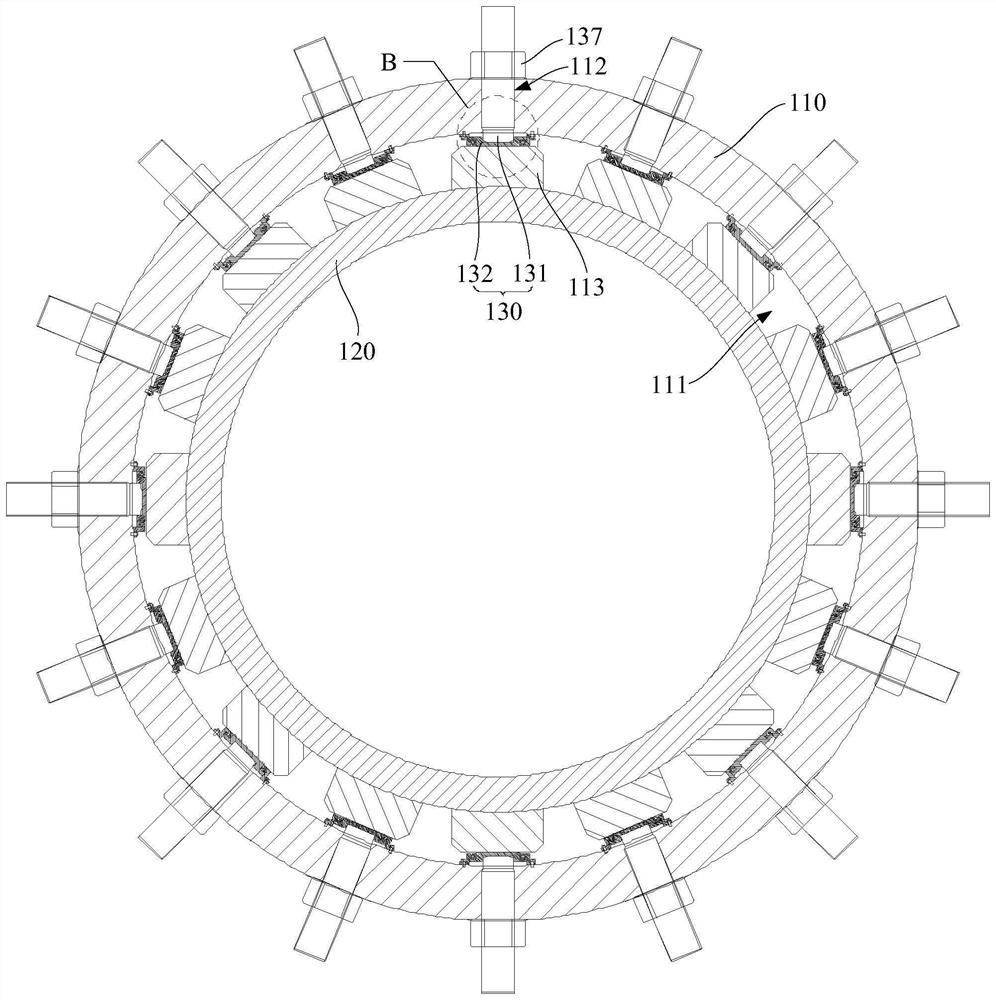 Bearing device and wind power generation equipment