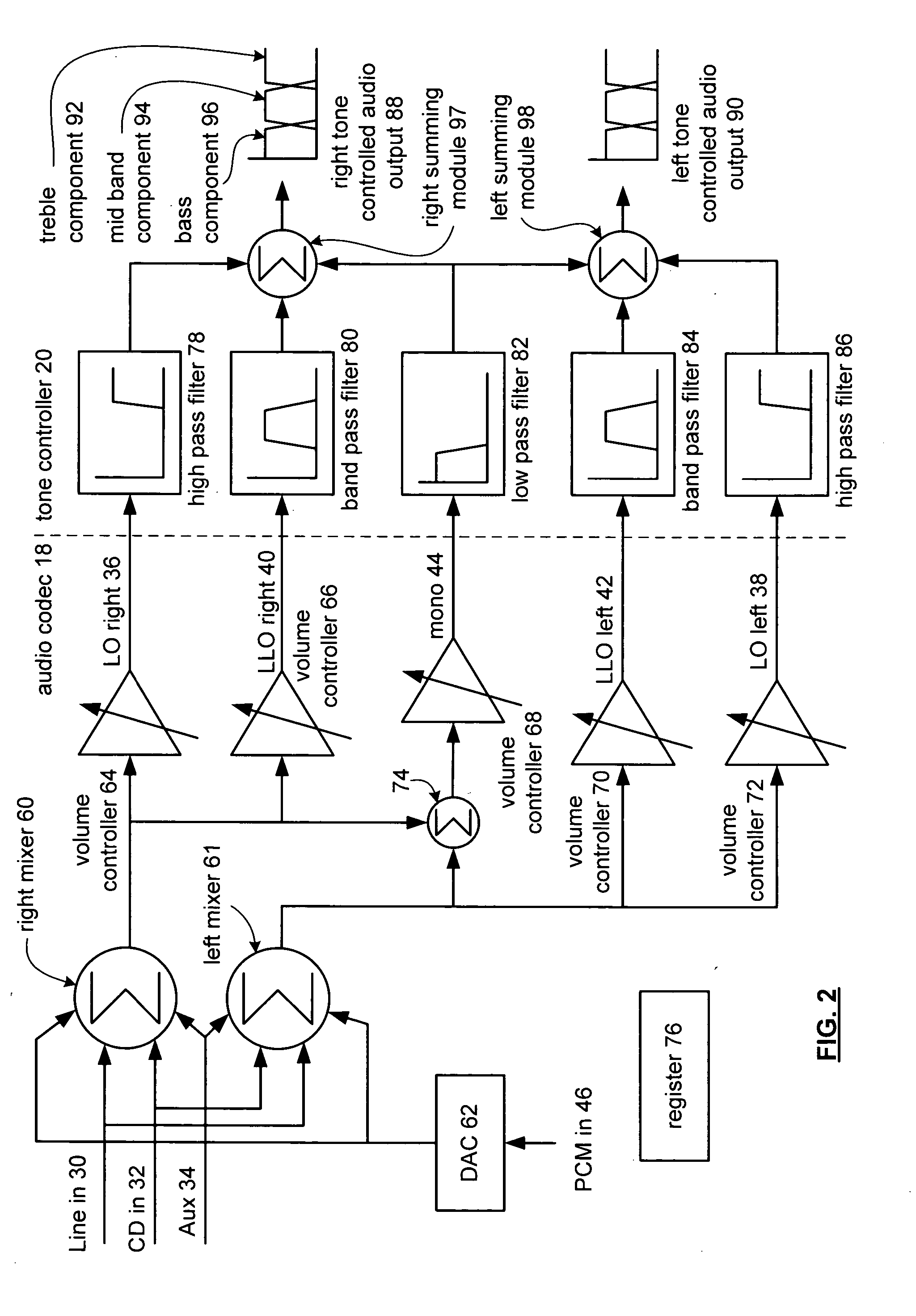 Audio system for a computer