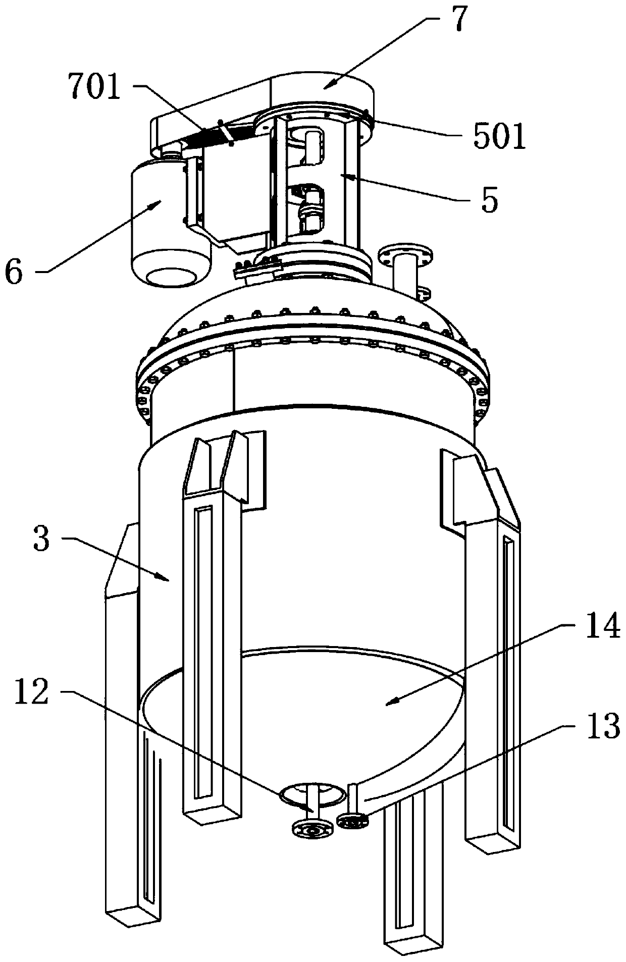 Reaction kettle based on petroleum engineering