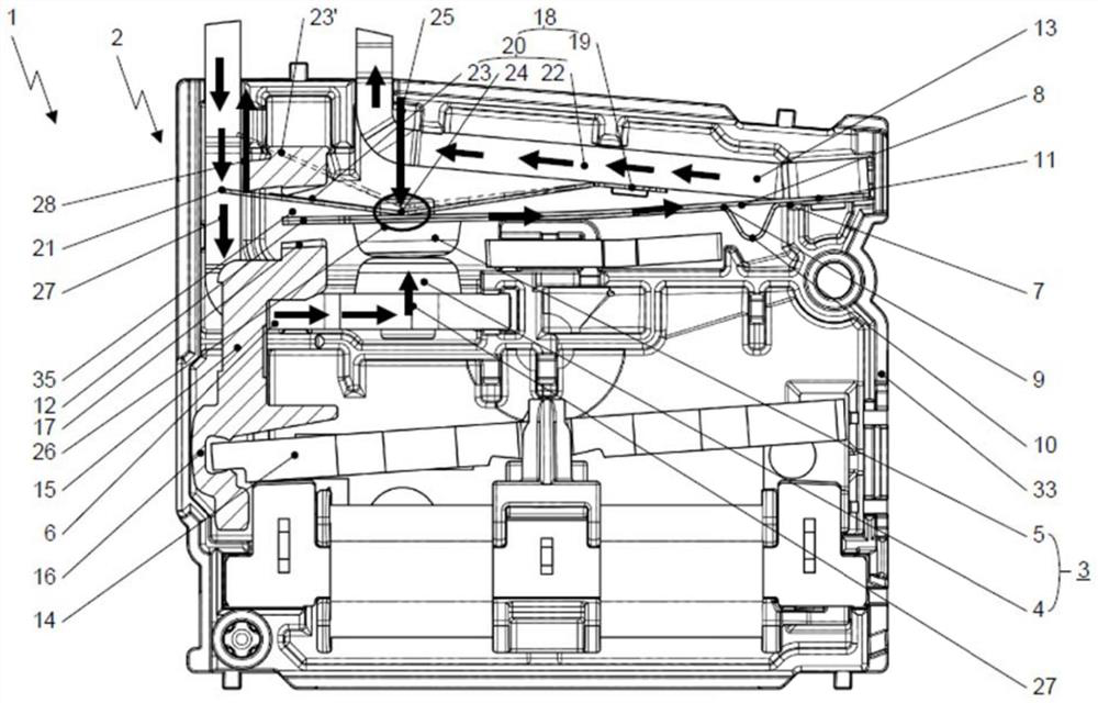 Electrical contact system for a switching device