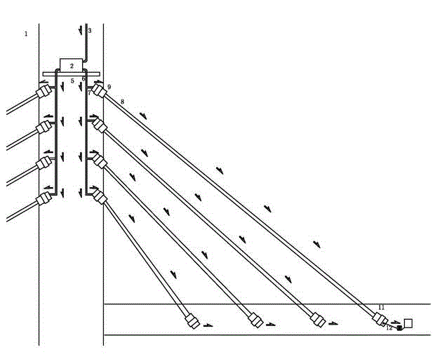 Parallel steel wire guy cable system dehumidified by using dry air and capable of monitoring humidity of guy cable