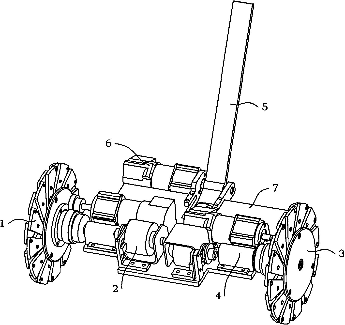 Obstacle-jumping robot provided with variable diameter wheels