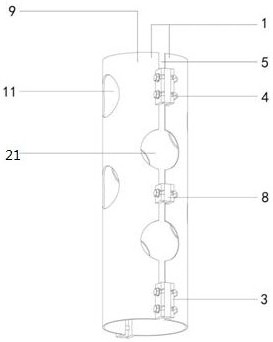 A construction method of raw bamboo frame steel pipe joints adapting to the change of raw bamboo diameter