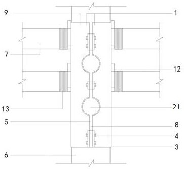 A construction method of raw bamboo frame steel pipe joints adapting to the change of raw bamboo diameter