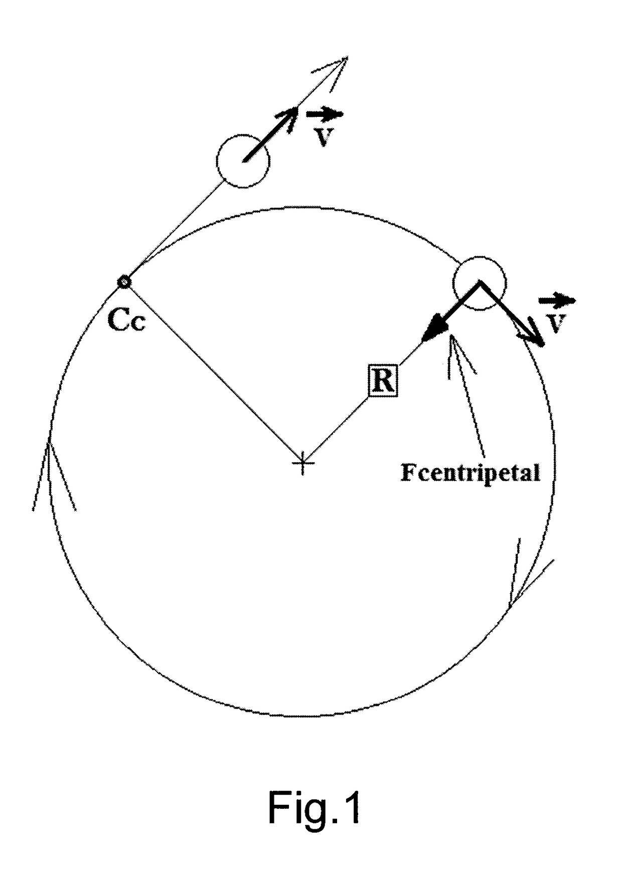 Machine generating centrifugal forces from eccentrics with variable radius