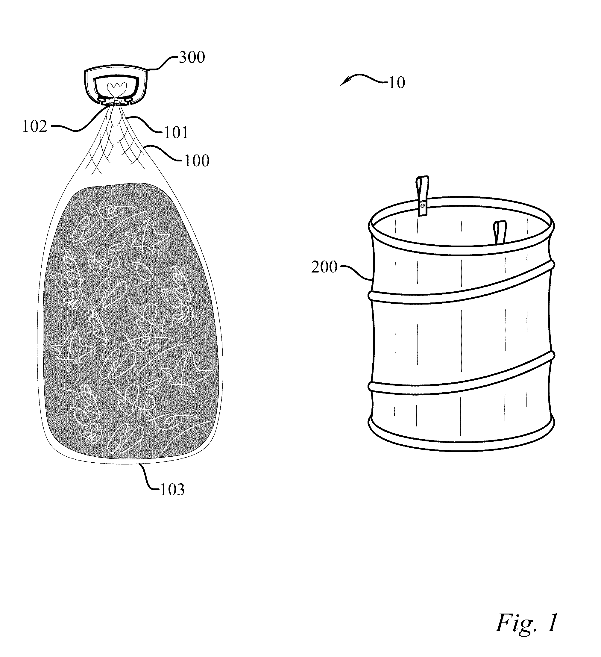 Biodegradable lawn waste collection system